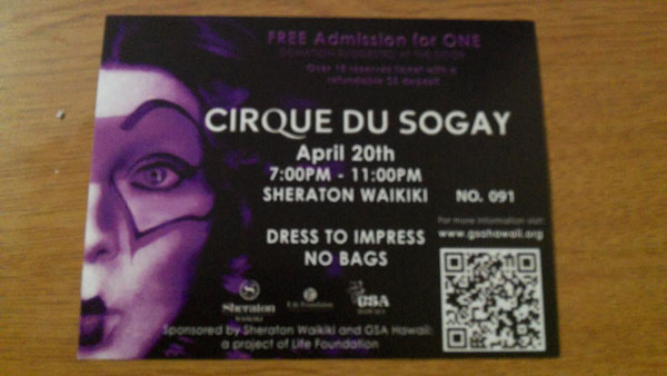 Life Foundation presents Cirque Du SoGay