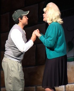 Lead stars, Kaipo Leopoldino & Chardonnay Pao, singing a duet in "Little Shop of Horrors."