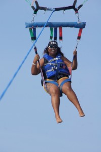 Just cruising in the sky. Photo courtesy of Hawaiian Parasailing Inc.