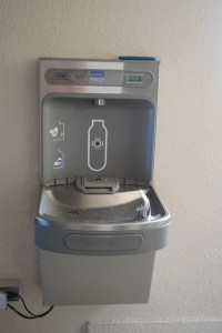 There are five new Elkay EZH2O Bottle Filling Stations on campus.