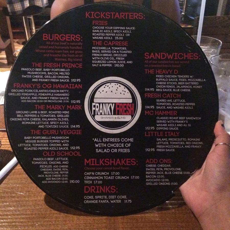 The menu perfectly coincides with the classic 90s theme. 