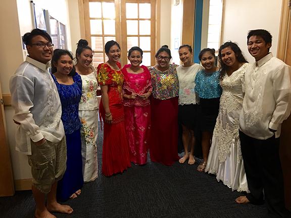 Members of The Filipino Club in their cultural attire. 