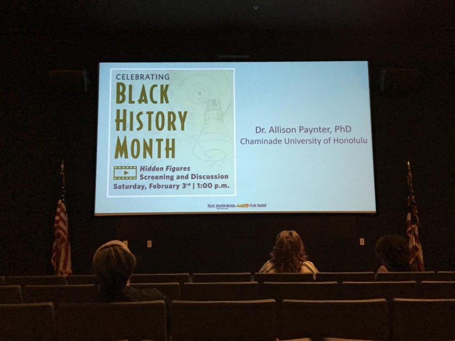 In celebration of Black History Month, a screening of “Hidden Figures” (2016) was held in the Pacific Aviation Museum Pearl Harbor theater and was followed by an audience discussion led by Chaminade University of Honolulu English professor Dr. Allison Paynter.