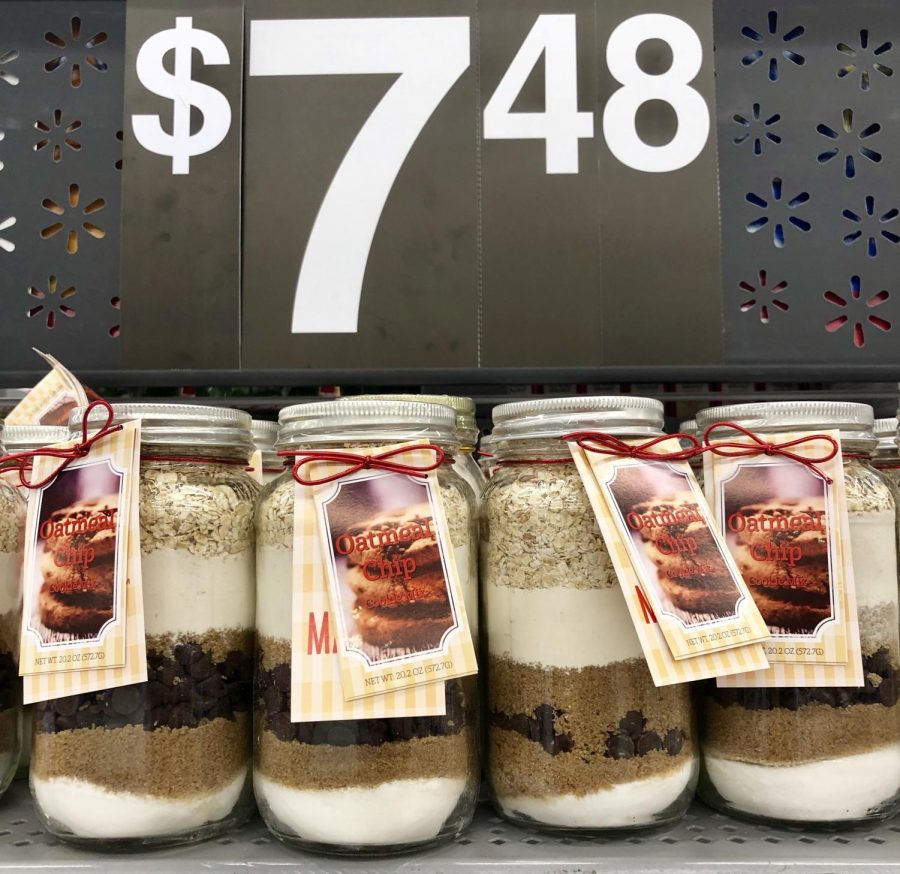 Big retailers are catching on to the trend of DIY homemade holiday gifts, such as this cookie mix in a jar.