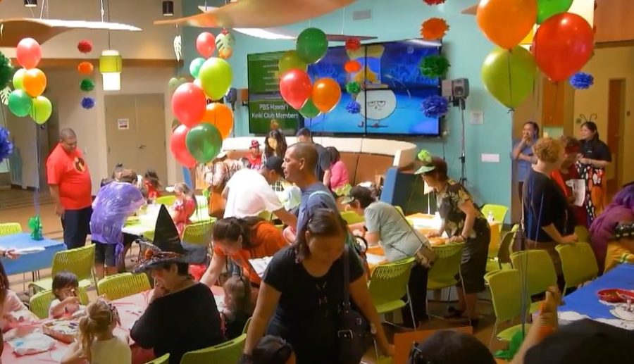 Families and volunteers celebrated the holiday during the 2018 Keiki Club Halloween event. 