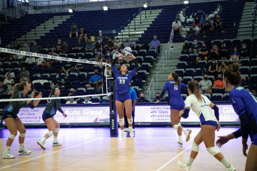 Redshirt+Junior+setter+Alexia+Brynes+has+broken+the+single+season+record+in+assists+for+Chaminade+this+year%2C+as+they+move+forward+to+the+postseason+Dec.+2+against+Central+Washington.