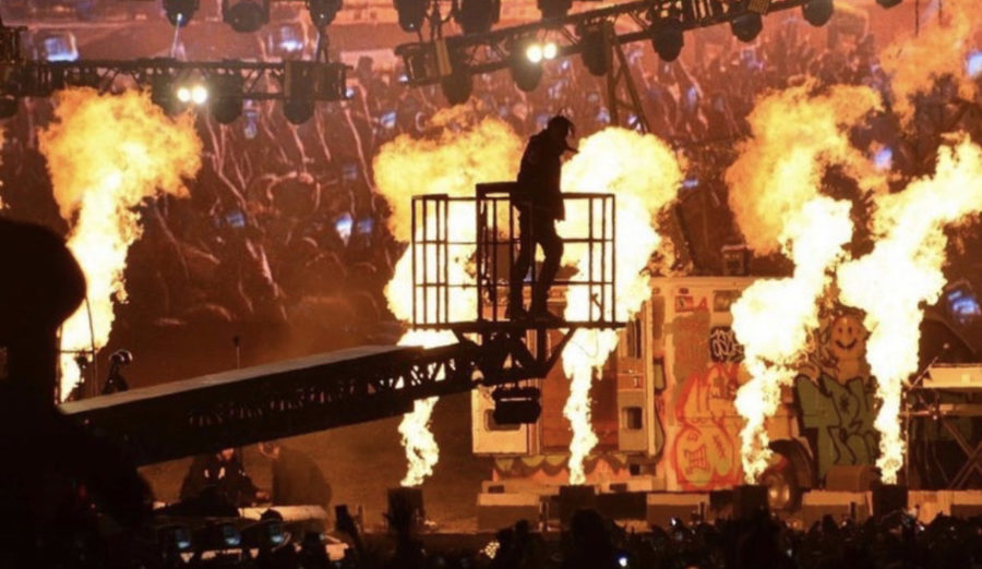 A picture Travis Scott posted to his instagram of him preforming on Nov. 9. 