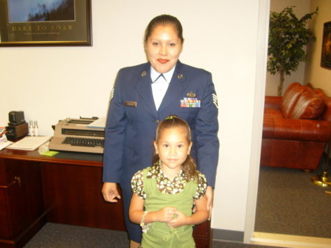 My mother and I at her re-enlistment in San Antonio, Texas.  