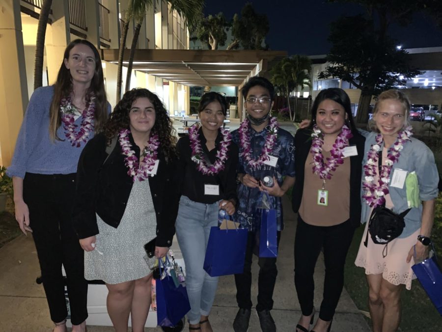 CUH student panelists who have participated in internships during their Chaminade career were asked a series of questions about their work experiences. (Photo by Joseph Granado)