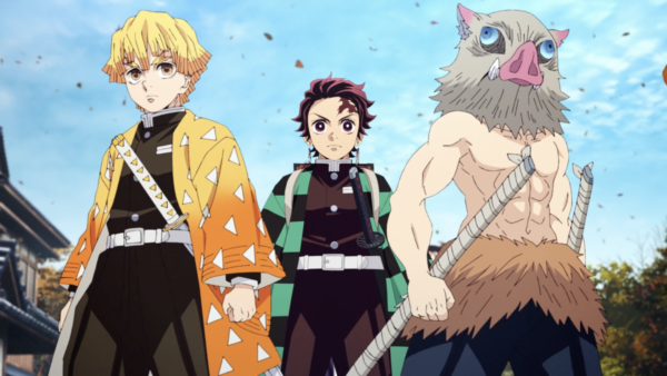 Zenitsu (left), Tanjiro (middle), and Inosuke (right) are characters that fans have grown to enjoy.