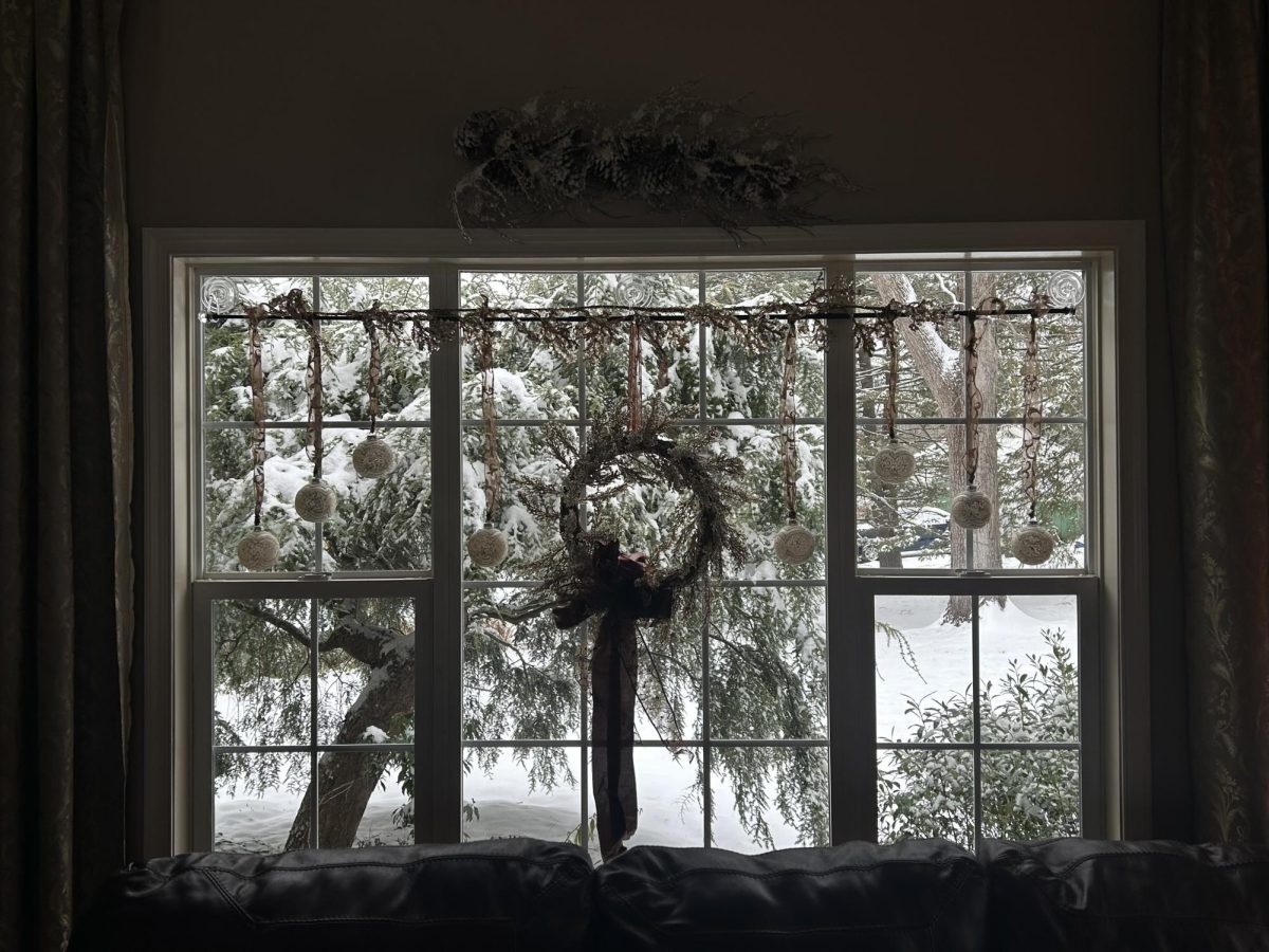 Christmas decorations seem much more magical when framed by white snow. 