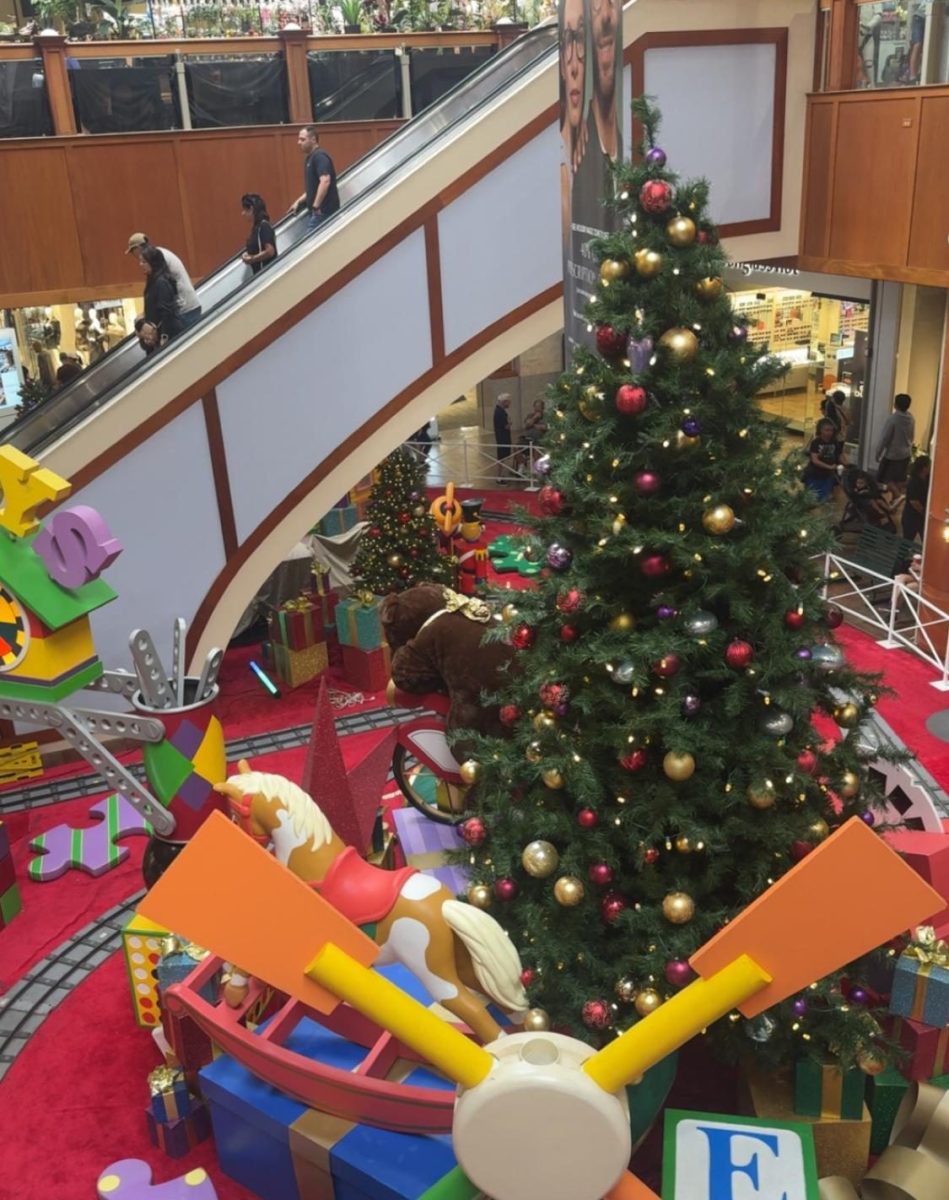 Christmas decorations were already up at Pearlridge Mall on Veterans Day. 