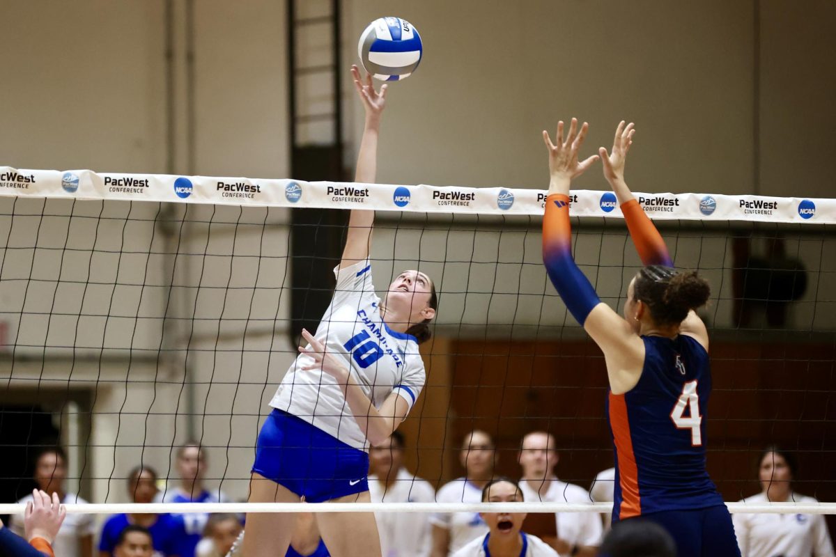 Despite junior captain Reina Kruger's team-leading 9 kills against Fresno Pacific, the Silverswords' season came to a close in the PacWest Conference Championships on Thursday.