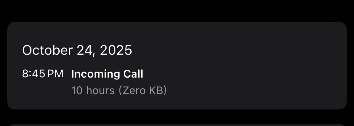 An actual call log from a FaceTime date shows the devotion of a long-distance relationship. 