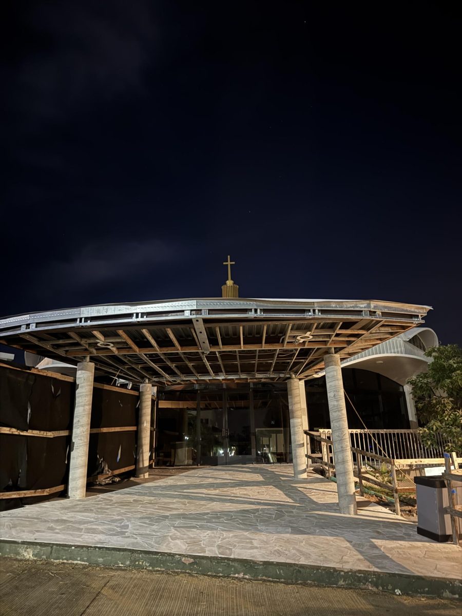 Mystical Rose Oratory, under semi-construction with renovation being done next door, hosted the A Silent Night before Finals. 